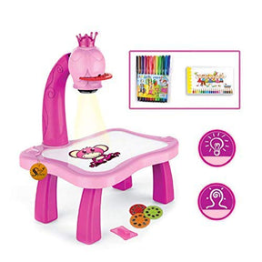 Drawing Projector Table For Kids - Trace And Draw Projector Toy With Light & Music